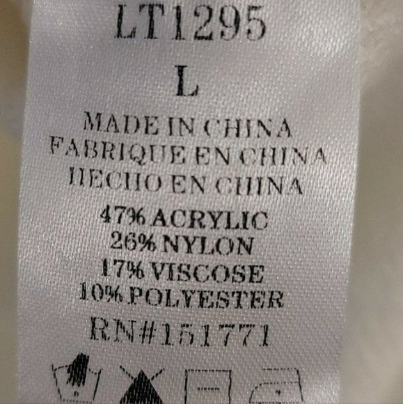 Wonderlust Cream And Black"hello beautiful" Sweater - Size Large - Picture 5 of 5